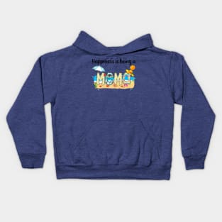 Happiness Is Being A Mema Summer Beach Happy Mother's Day Kids Hoodie